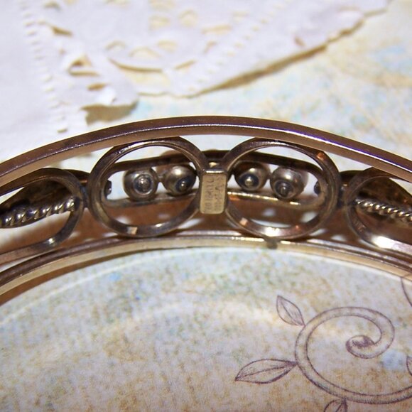 CARL ART 1/20th 12K Gold Filled Cultured Pearl Cuff Bracelet - Picture 4 of 4